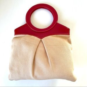 Circle Handle or Hoop Handle Satchel Bag